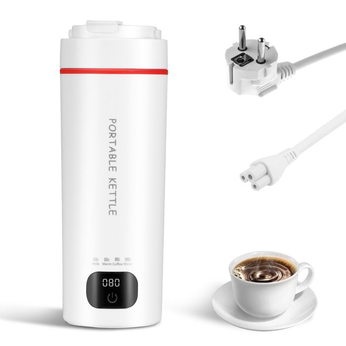 Bouilloire électrique 12V Pour Voiture - 500 Ml, Température Réglable 45-100°C - Idéal Voyage, Camping
