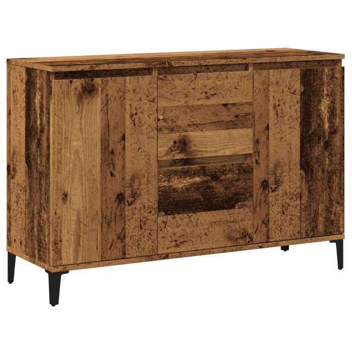 MVS Buffet Bahut de salon - vieux bois - 102x35x70 cm - bois dingénierie Design 2025 194174