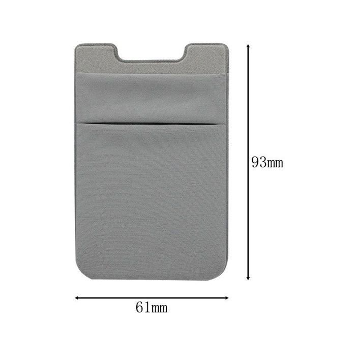 Porte-cartes adhesive peut contenir jusquà 8 cartes pour le dos du téléphone Gris