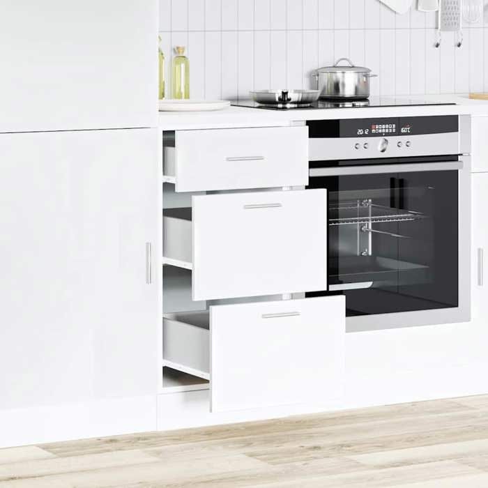 RemiseArmoire de plancher Lyon - Buffet Bahut de cuisine/Meuble bas - blanc 40x46x815 cm JILIMAISON2025 4214909