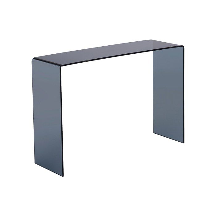 Console en verre trempé courbé et fumé - Noir - ALONZO Console en verre trempé courbé et fumé - Noir - ALONZO
