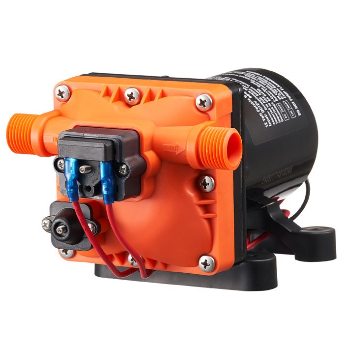 Pompe à Eau à Membrane DasMorine – 12V, 4.3L/min, 35 PSI, Avec Colliers, Pour Camping-car, Bateau, Caravane, Jardin