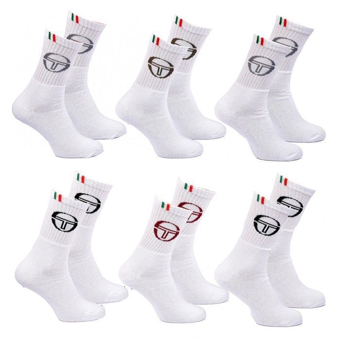 Chaussettes SPORT SERGIO TACCHINI - Pack de 6 Paires 1704X6 BLANC 0732X6 NOIR 17040732X6 1704X6 Chaussettes SPORT SERGIO TACCHINI - Pack de 6 Paires 1704X6 BLANC 0732X6 NOIR 17040732X6 1704X6
