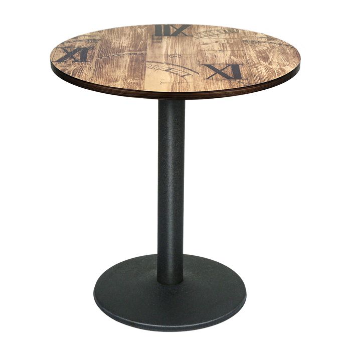 Table ronde monopied robuste en bois massif adaptée aux salles à manger maisons et cafés XJING 60*60*75cm