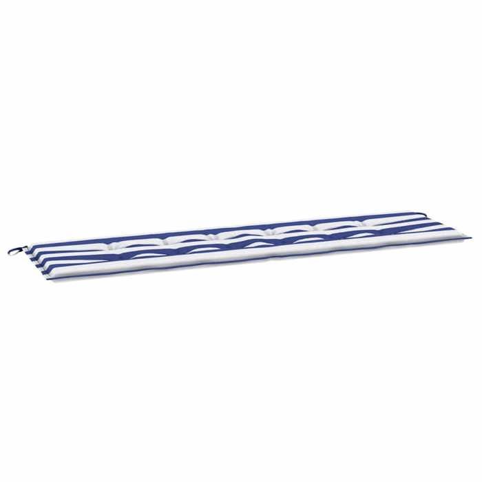 Coussin de banc de jardin - vidaXL - Rayé Bleu et blanc - 180x50x4 cm - Tissu Oxford - Rembourrage en mousse