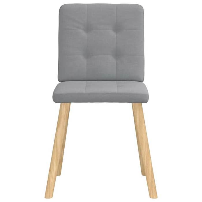 Chaises de salle à manger - vidaXL - Lot de 6 - Gris clair - Tissu polyester - 45x54x86 cm - Assise confortable