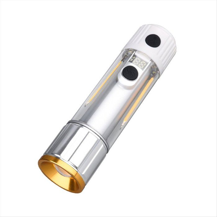 Lampe de Poche LED Rechargeable avec Aimant Torche Haute Puissance Batterie Externe Lanterne DUrgence Extérieure pour le
