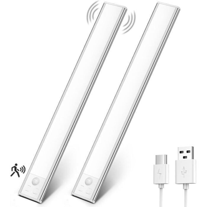 Bande lumineuse LED rechargeable - ULISEM - Sans fil - Intensité variable - Détecteur de mouvement - 31 cm