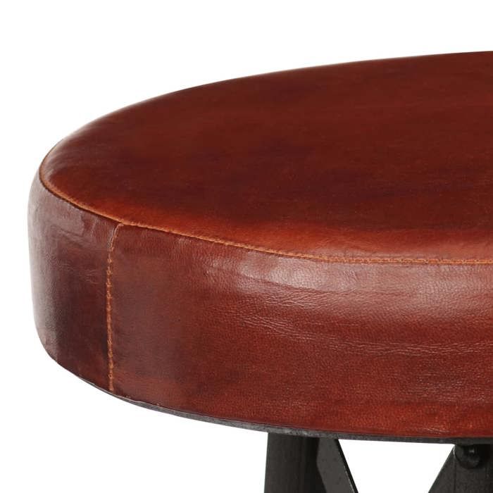 TOP 2026 Tabourets de bar lot de 2 - Meuble de bar - pour 2 personnes - cuir véritable - 40x40x76 cm TT249