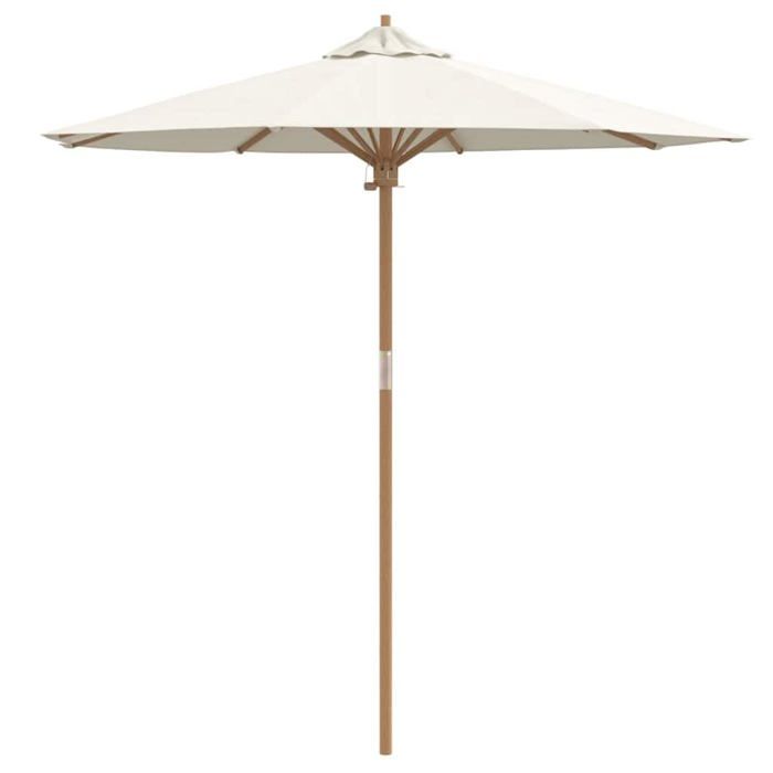 Parasol de Jardin Crème 217x230 cm en Bambou - vue 2
