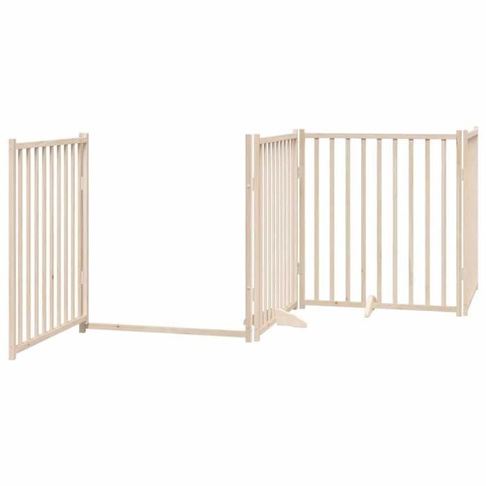 Meilleurs prix pour Barrière pour chien - MOTHINESSTO - Pliable 4 panneaux - Bois massif - 320 cm - Intérieur