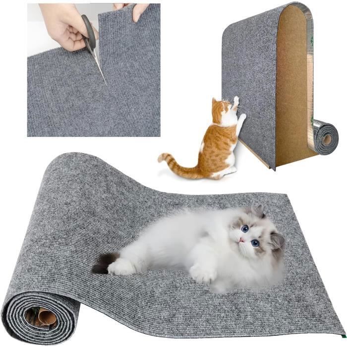 Tapis Griffoir pour Chat Auto-Adhésif JZSH 40×100 cm DIY Climbing Cat Scratcher Trimmable Chats Grattoir Tapis