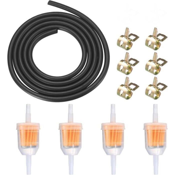 1 Mètre durite essence Intérieur durite gasoil tuyau essence avec 6pcs colliers de serrage Tuyau de Carburant pour Camion Voit