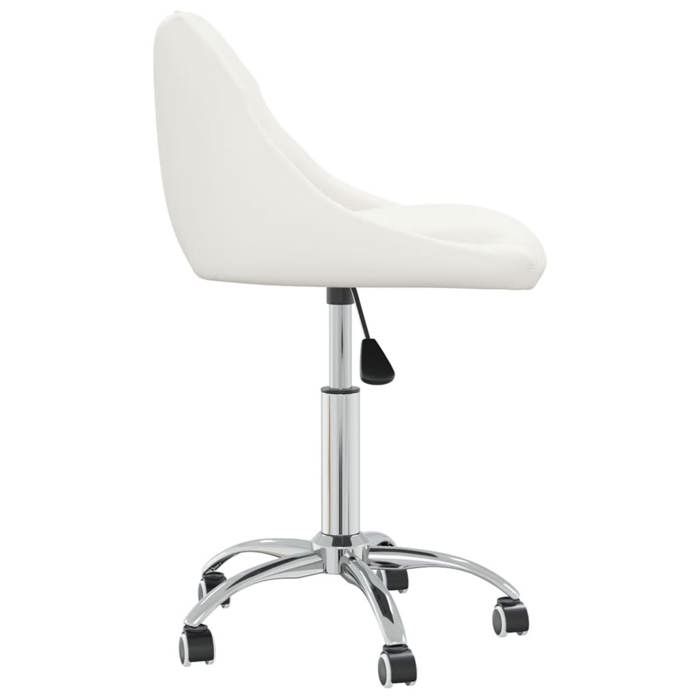 Blanc Meuble de Bureau(1 pcs）- SARAZYJ - Chaise pivotante de bureau - Blanc Similicuir 46x44x(675-79)cm Hot73753052