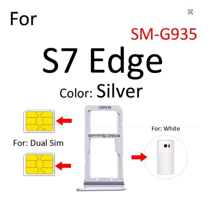 TIROIR CARTE SIM TRAY PLATEAU SD POUR SAMSUNG GALAXY S7 EDGE SM G935 - vue 2