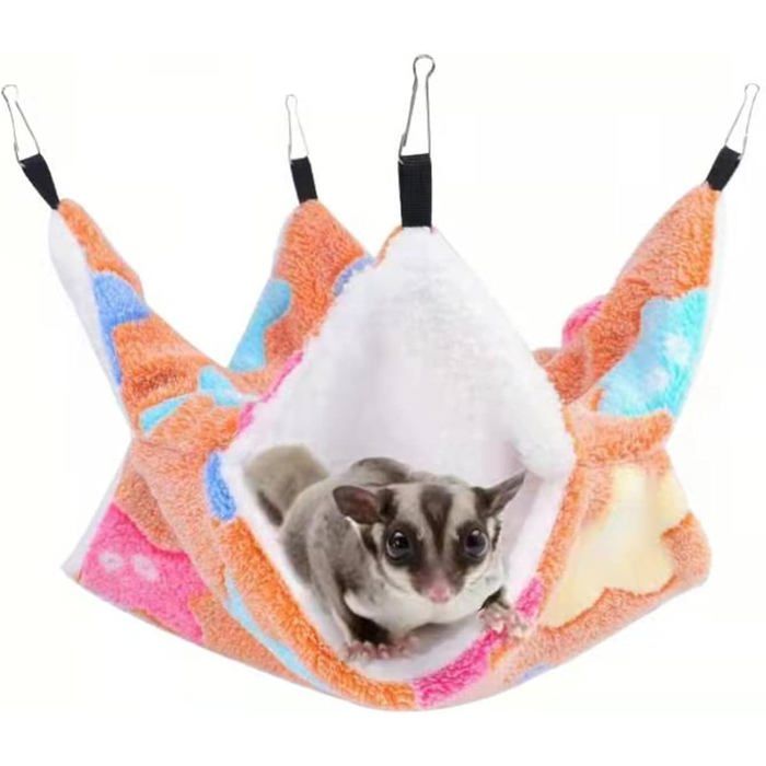 Hamac double pour petits animaux - convient aux furets souris chiens et autres petits animaux - marron