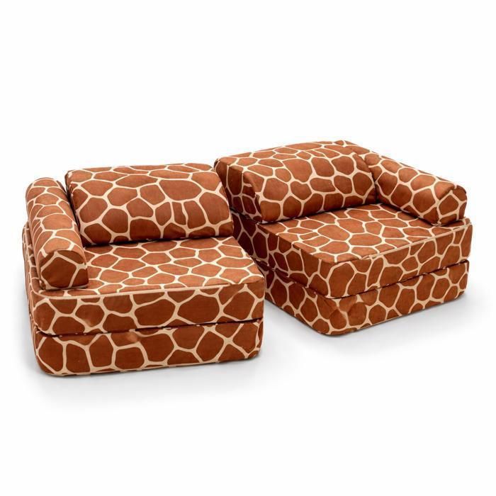 Fauteuil enfant modulable girafe marron creme siege evolutif