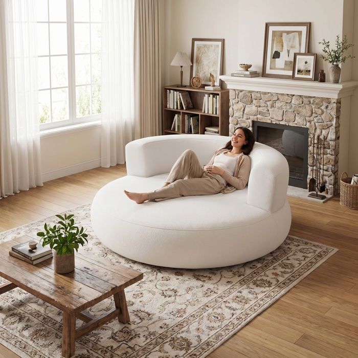 Canapé gonflable - Grande surface inclinable - Housse amovible - 160×164 cm - 220 kg