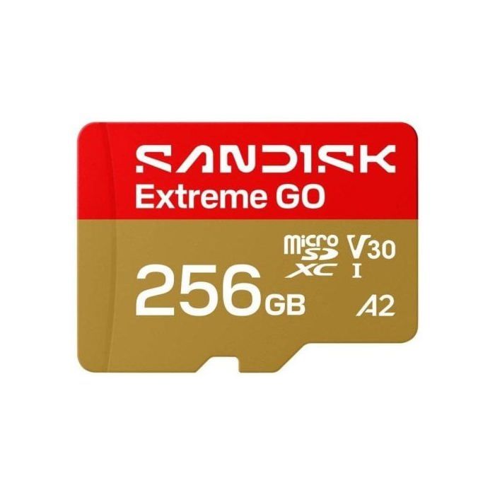 Carte microSD - SANDISK - Extreme GO - 256 Go - UHS‑I 240 Mo/s - U3 V30 A2