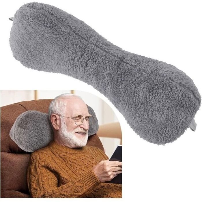 Coussin dappui-tête inclinable Gris Coussin de tête pour Fauteuil inclinable Coussin de tête pour canapé Coussin de Cou inclin