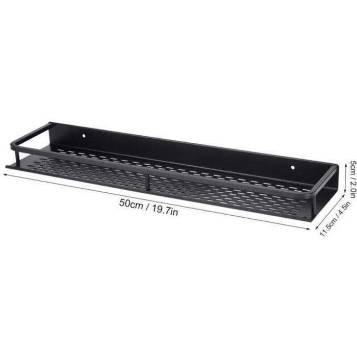 Étagère de rangement salle de bain 50x119x4 cm - Gris - 1 pièce - Capacité de charge 20 kg - Fond en maille mununo