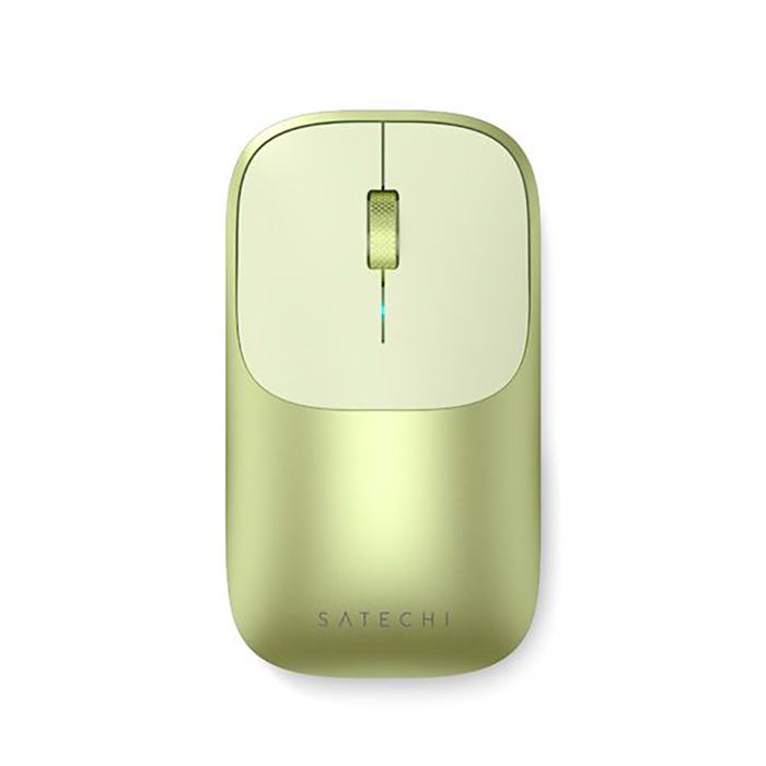 Souris sans fil - SATECHI - Slim EX - Double connexion Bluetooth 5.3 & 2.4 GHz - Rechargeable - Verte