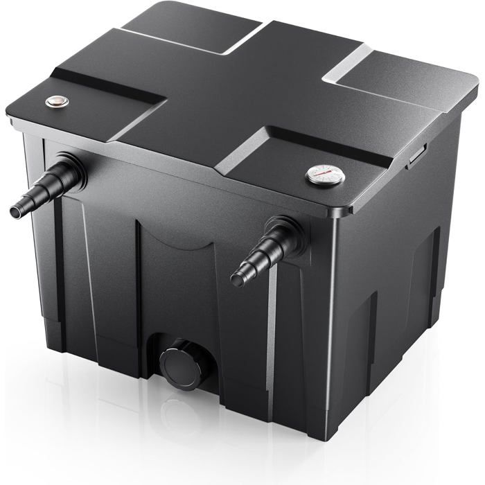 Filtre bassin 1 chambre 415 x 515 x 395 mm débit 8000 L/H capacité 12000 L/H 60 L température/encrassement UVC compatible