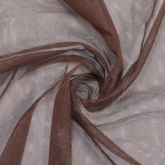 1.6M Tulle Marron Foncé Transparent Fin et Doux Tissu en Maille Filet au Mètre Voile Gaze Moustiquai TULLE - NOEUD - RUBAN - FICELL