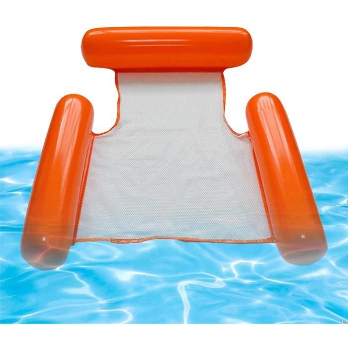 2 Pièces Fauteuil Gonflable Piscine, 4 in 1 Fauteuil Bouee Piscine Adulte | Hamac de Flottant Polyvalent avec Chaises Flottantes, Hamac Gonflable Filet, Adulte Accessoire, pour Plage Vacances