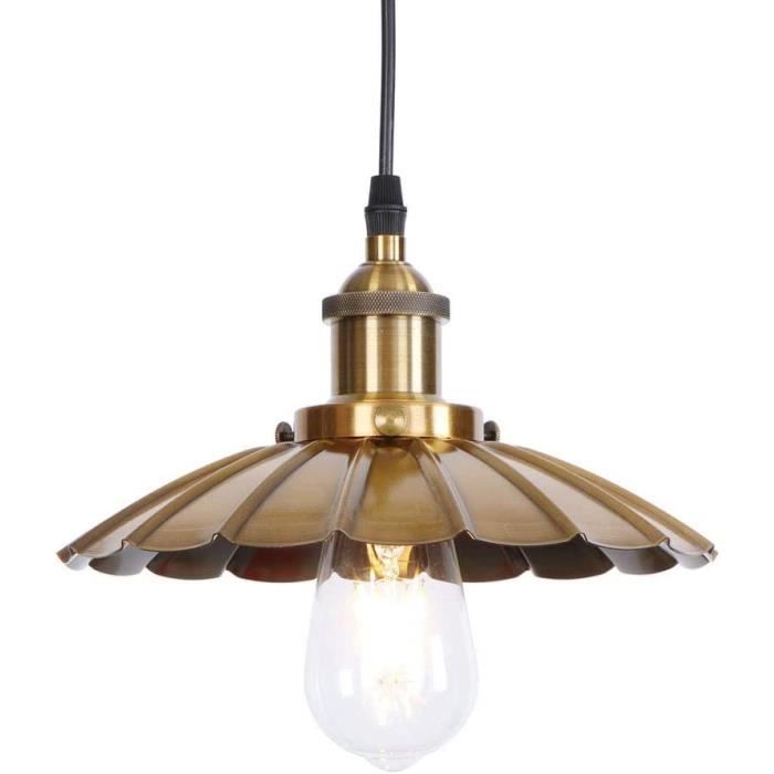 Pendentif Lumineux Industriel Vintage En émail - Gris - 3A - Occasion - Décoration Originale