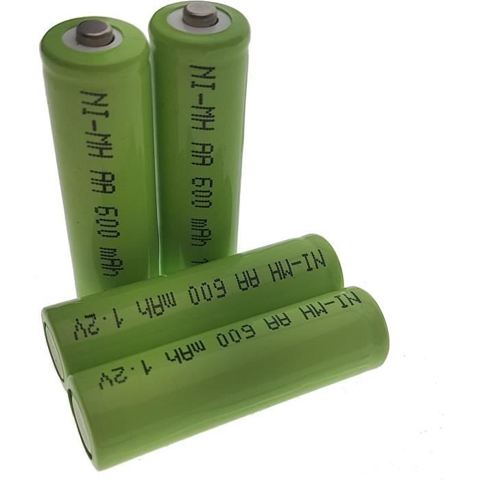 Piles Rechargeables - Ni-mh Tg1000-aa Type Aa 600 Mah 12 V Lampes Solaires