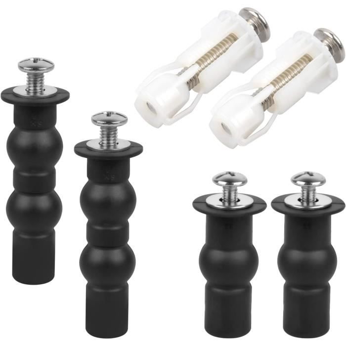 Kit De Fixation Pour Abattant WC - 2 Ensembles Vis M6 Acier Inoxydable Et écrous Nylon Universels