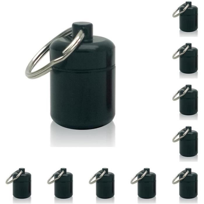 Mini Distributeur Bocal Voyage Avec Pelle Télescopique - Bouteille Verre Hermétique Noir