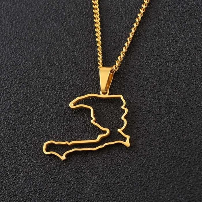 Collier Pendentif Carte De France - Bijou Fin Minimaliste Avec Chaîne 45 Ou 60 Cm - Idéal Cadeau Personnalisé - 9