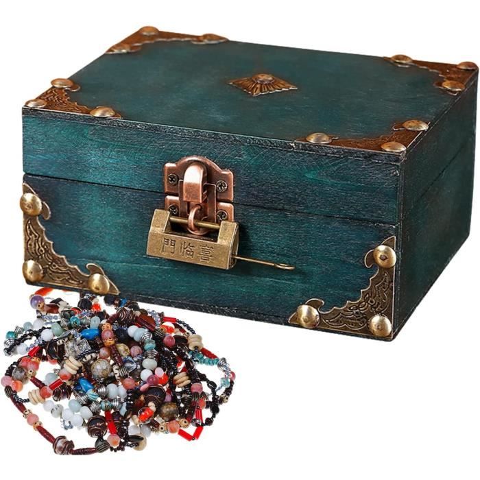 Boîte à Souvenirs En Bois Décorée Arbre De Vie - Dimensions 25.5x20.5x10.8 Cm - Avec Couvercle Et Fermeture à Chevilles - Pour Bijoux, Photos, Objets Précieux