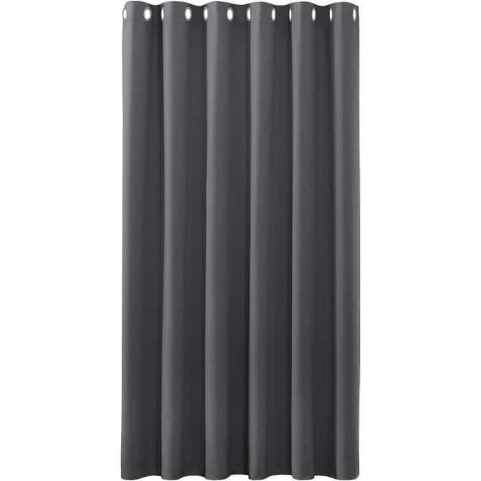 Rideaux Occultants NICETOWN 140x145cm - Noir - 2 Panneaux - Isolation Thermique & Phonique