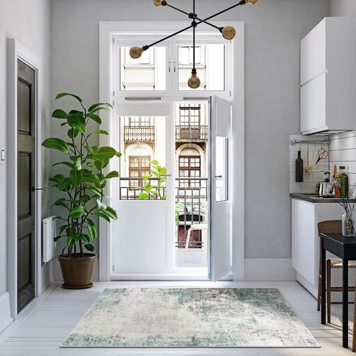Tapis De Cuisine Antidérapant COSY HOMEER - 60x180 Cm, Lavable Machine, Gris Foncé, Pour Couloir Ou Entrée