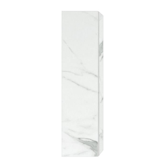 Colonne suspendue - Marque inconnue - H160 - Marbre Blanc - 1 porte réversible - 4 étagères en verre