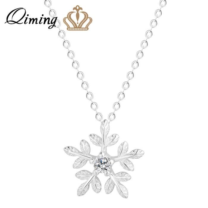 collier argent flocon collier argent flocon
