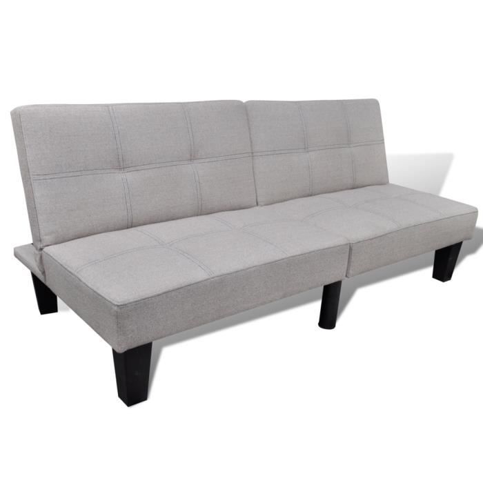June Gris Blanc Canape Convertible Achat Vente Canape Sofa