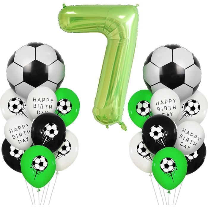 Décoration D'anniversaire de 7 Ans pour Anniversaire Garçon D'enfant,  Football Ballons Gonflables Avec Chiffre 7 Vert, Ballons[2220] - Cdiscount  Maison