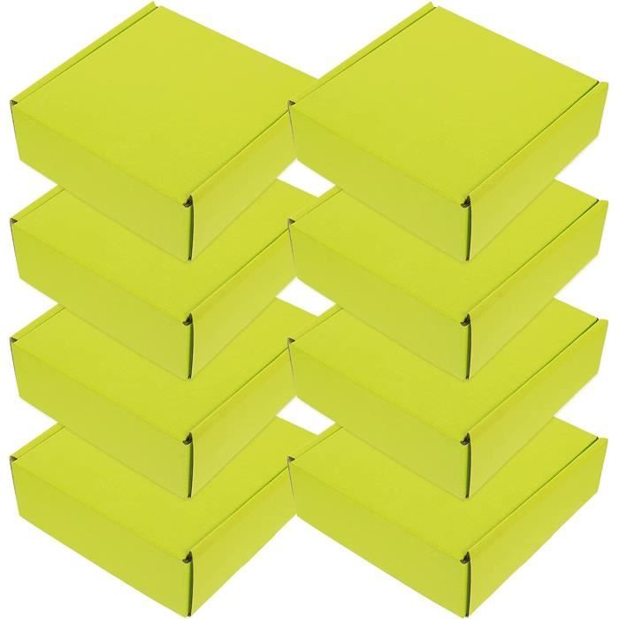 12 Pièces Boîtes D'Expédition En Carton Ondulé 20x14x4 Cm - Coffrets Cadeaux Avec Couvercle