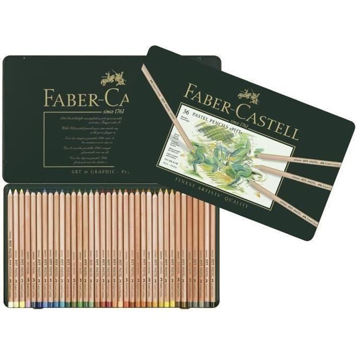 FABER-CASTELL Boîte de 36 Crayons pastel Pitt