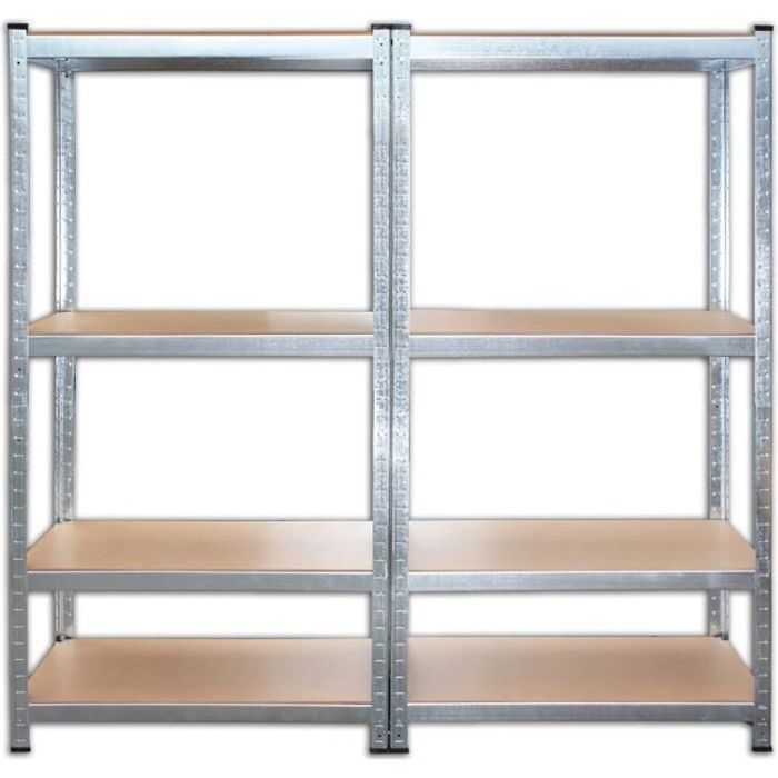 Étagère De Rangement KG KITGARDEN – 5 étagères En MDF – Structure Acier Galvanisé – 180 X 75 X 35 Cm – Charge Max 875 Kg – Montage Facile Sans Vis