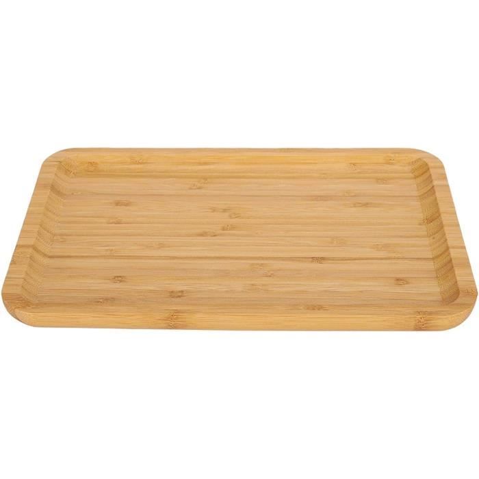 Plateau De Service Rectangulaire En Bambou - 41x29 Cm, Aspect Bois - Idéal Petit Déjeuner, Thé, Apéritif, Fêtes