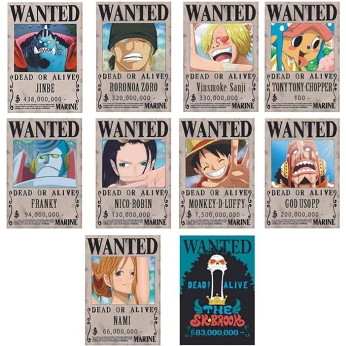 Ruggito One Piece Wanted Posters 28 5 Cm 19 5 Cm Nouvelle Edition Affiche En Papier Kraft Luffy 1 5 Milliard Lot De 1084 Cdiscount Maison