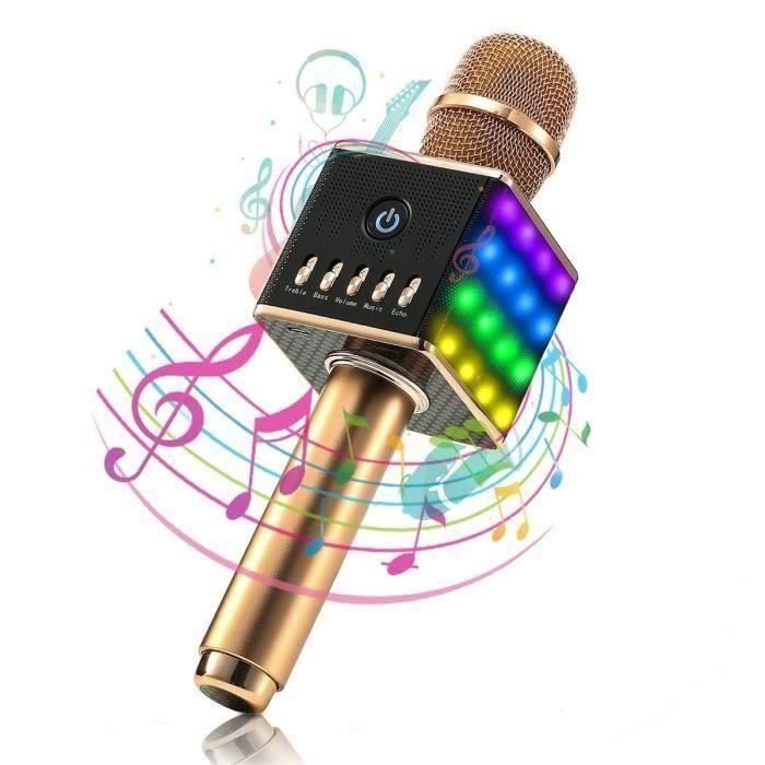 Microphone Sans Fil Karaoké Portable Bluetooth avec 2 Haut-Parleur  Bluetooth Intégré Pour Android & iOS, Karaoké P16380 - Cdiscount TV Son  Photo