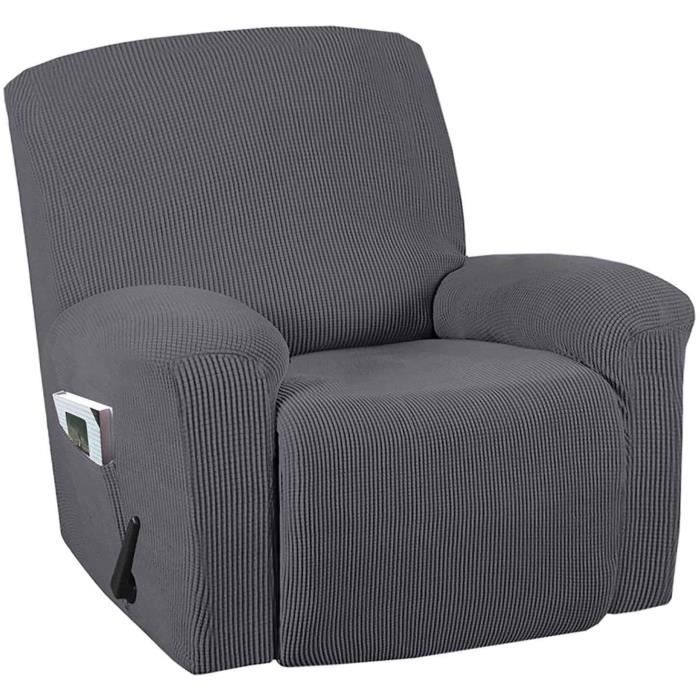 Canape Relaxation 3 Places Electrique Housse De Fauteuil Relax Doux Velours Extensible, 4 Pièce Housse De Housse Pour Canapé Relax