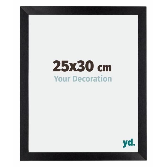 Cadre Photo 24x30 cm - Noir Mat - MDF - Mura