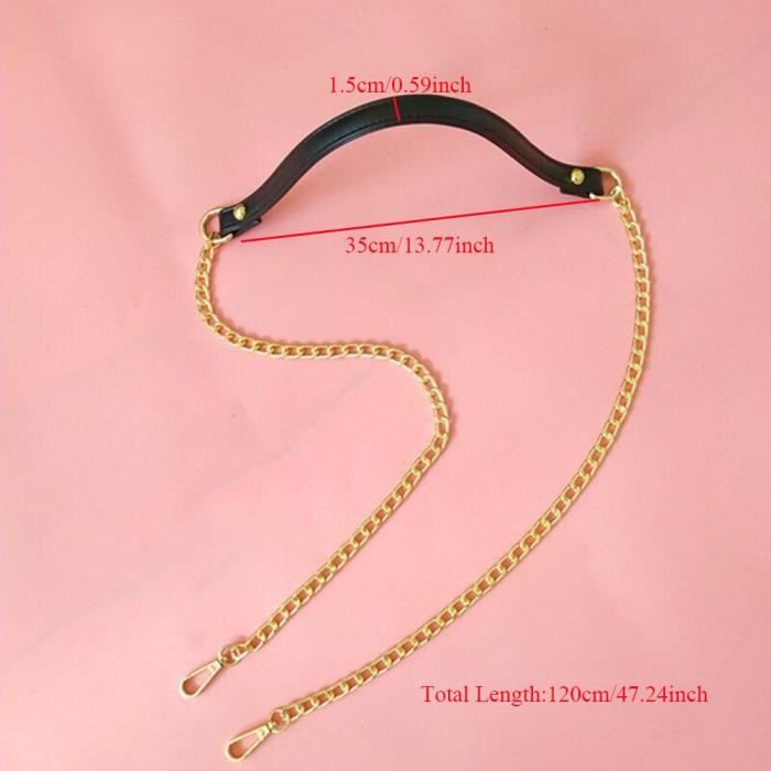 Sangle Bandoulière Réglable En Cuir PU - Pour Sac à Main Femme - Boucle Dorée - Remplacement Ou Customisation
